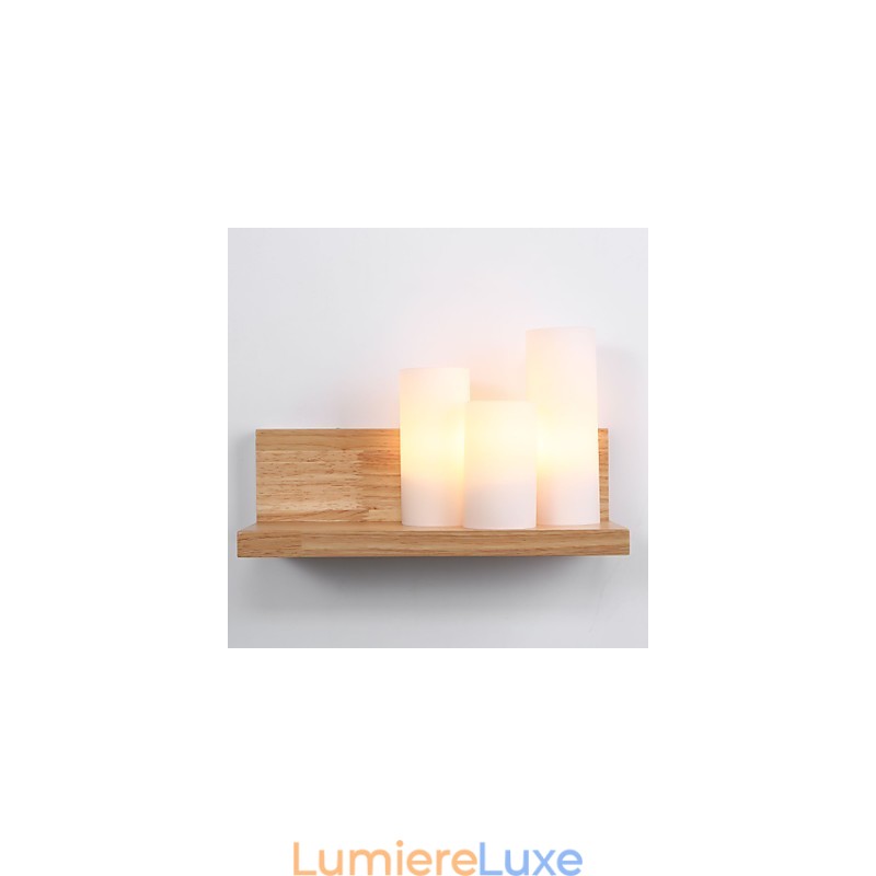 Appliques en bois 3 lumières Country