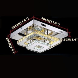 Plafonniers en cristal encastrés transparents ou ambrés K9 pour intérieur CE