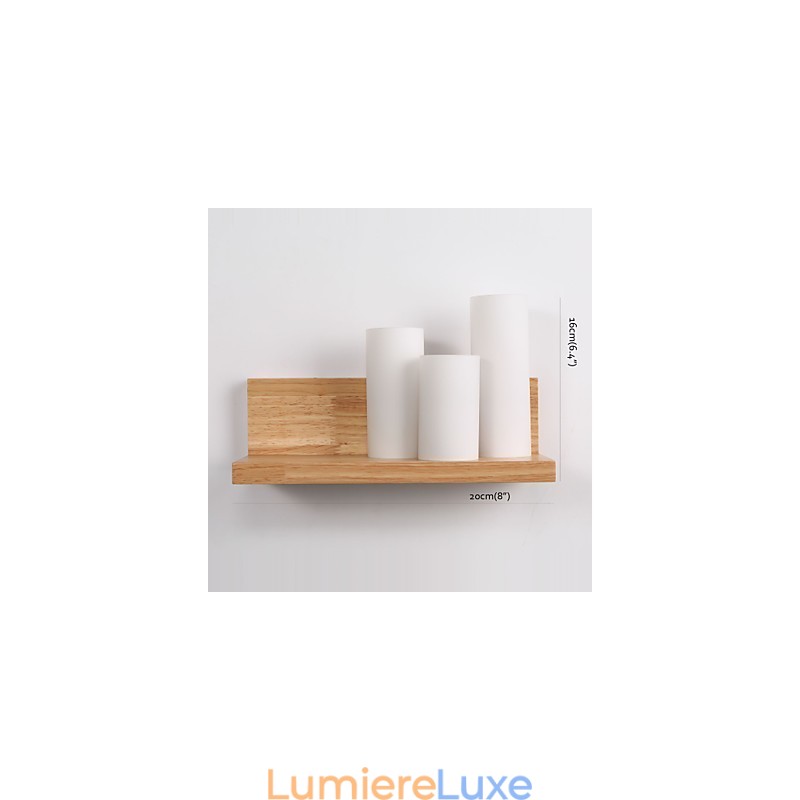 Appliques en bois 3 lumières Country