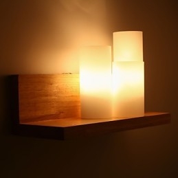 Appliques en bois 3 lumières Country