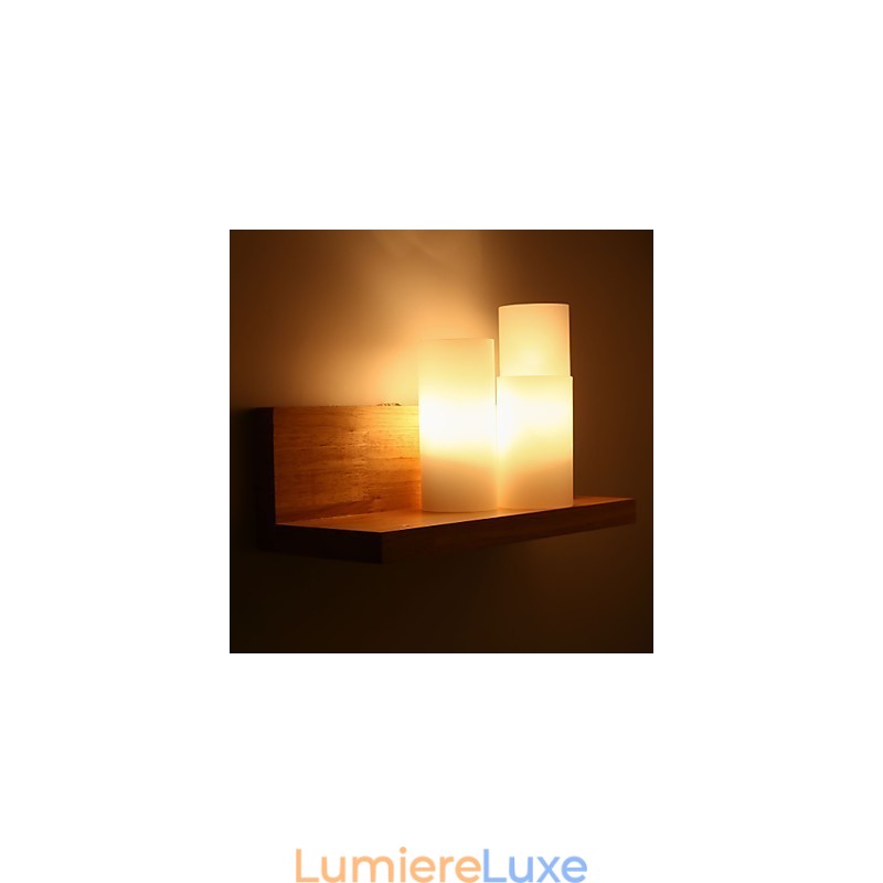 Appliques en bois 3 lumières Country