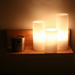 Appliques en bois 3 lumières Country