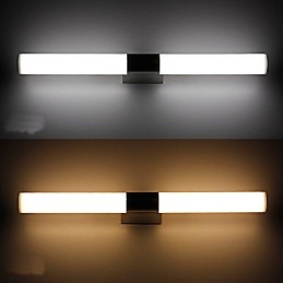 Lampe de salle de bain de haute qualité, 85-265 V, appliques murales en acier inoxydable et acrylique, éclairage de maquillage