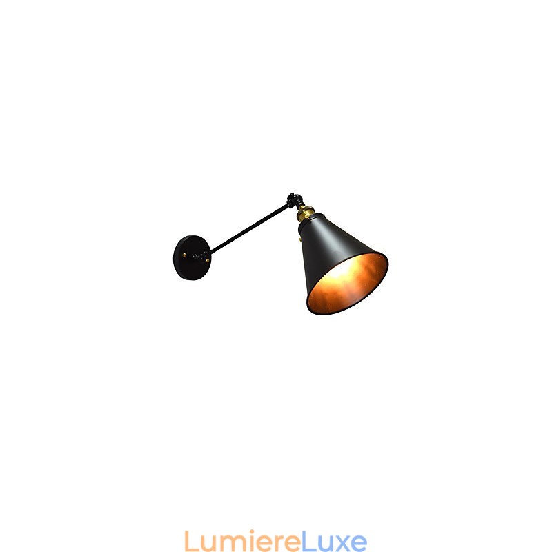 Lampe murale simple en fer Buzz Paint, lampe sabre laser noire muette sur le mur