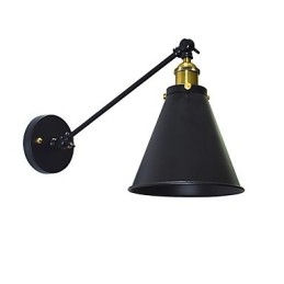 Lampe murale simple en fer Buzz Paint, lampe sabre laser noire muette sur le mur