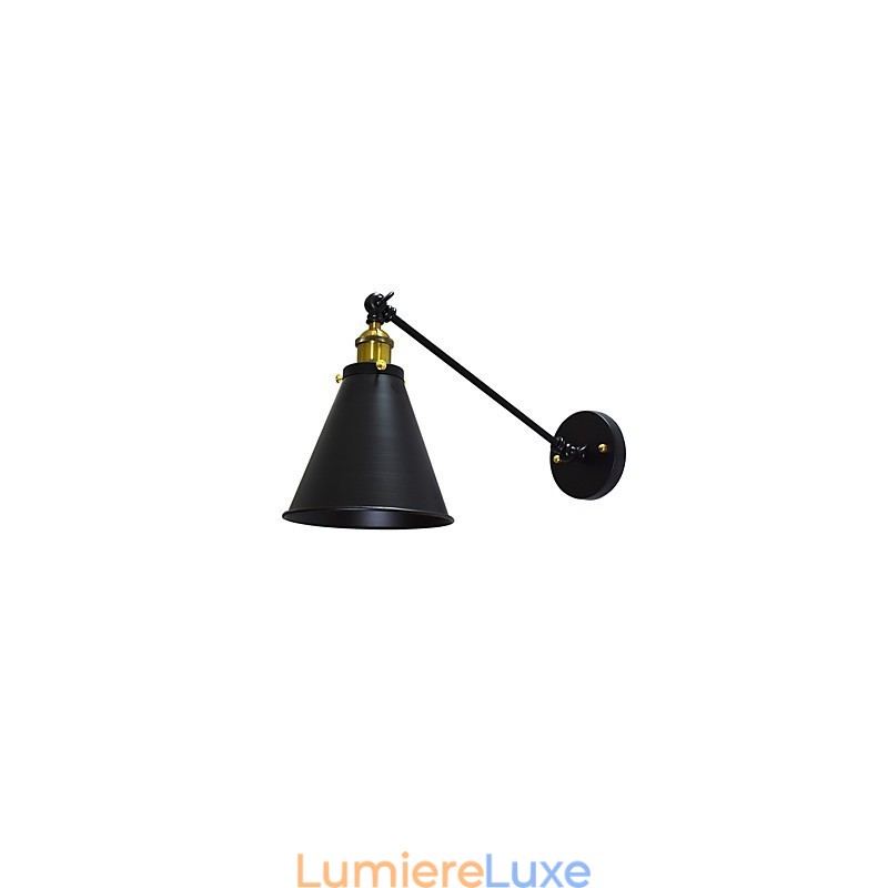 Lampe murale simple en fer Buzz Paint, lampe sabre laser noire muette sur le mur