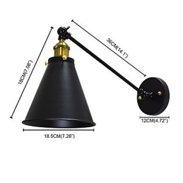 Lampe murale simple en fer Buzz Paint, lampe sabre laser noire muette sur le mur