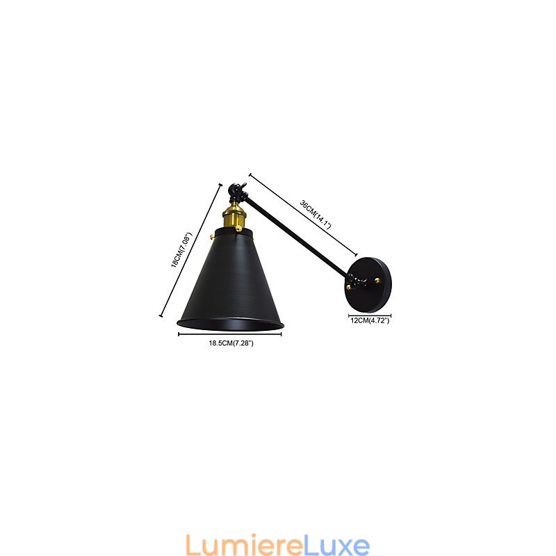 Lampe murale simple en fer Buzz Paint, lampe sabre laser noire muette sur le mur