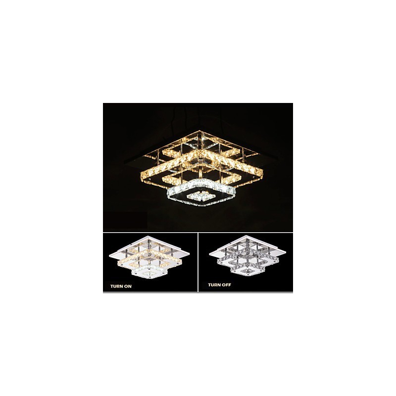 Plafonniers en cristal encastrés transparents ou ambrés K9 pour intérieur CE