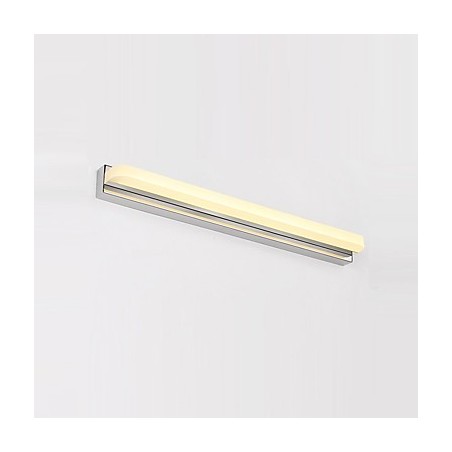 Applique murale de salle de bain avec fonction chromée contemporaine et moderne intégrée pour une lumière ambiante Applique murale de salle de bain avec fonction chromée contemporaine et moderne intégrée pour une lumière ambiante
