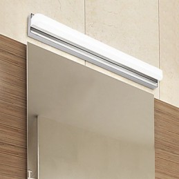 Applique murale de salle de bain avec fonction chromée contemporaine et moderne intégrée pour une lumière ambiante