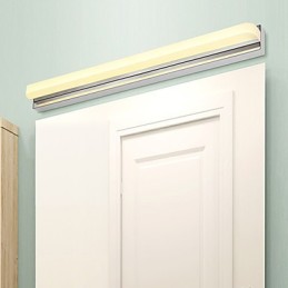 Applique murale de salle de bain avec fonction chromée contemporaine et moderne intégrée pour une lumière ambiante