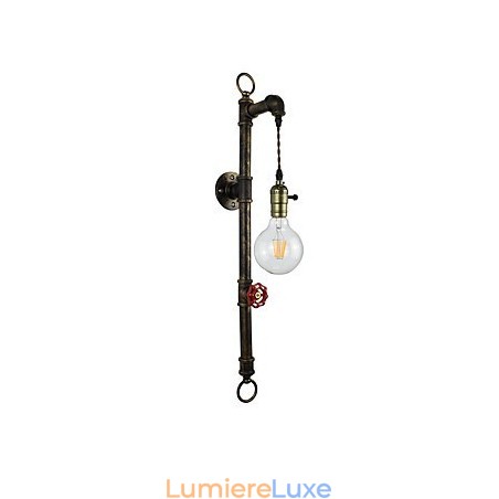 Applique murale en fer forgé, lampe sabre laser noire muette sur le mur Applique murale en fer forgé, lampe sabre laser noire muette sur le mur