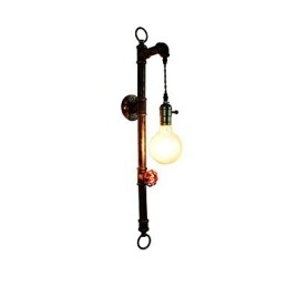 Applique murale en fer forgé, lampe sabre laser noire muette sur le mur