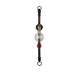 Applique murale en fer forgé, lampe sabre laser noire muette sur le mur