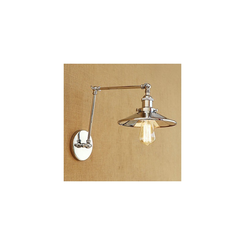 Luminaire d'ambiance rétro galvanisé style mini avec bras pivotant