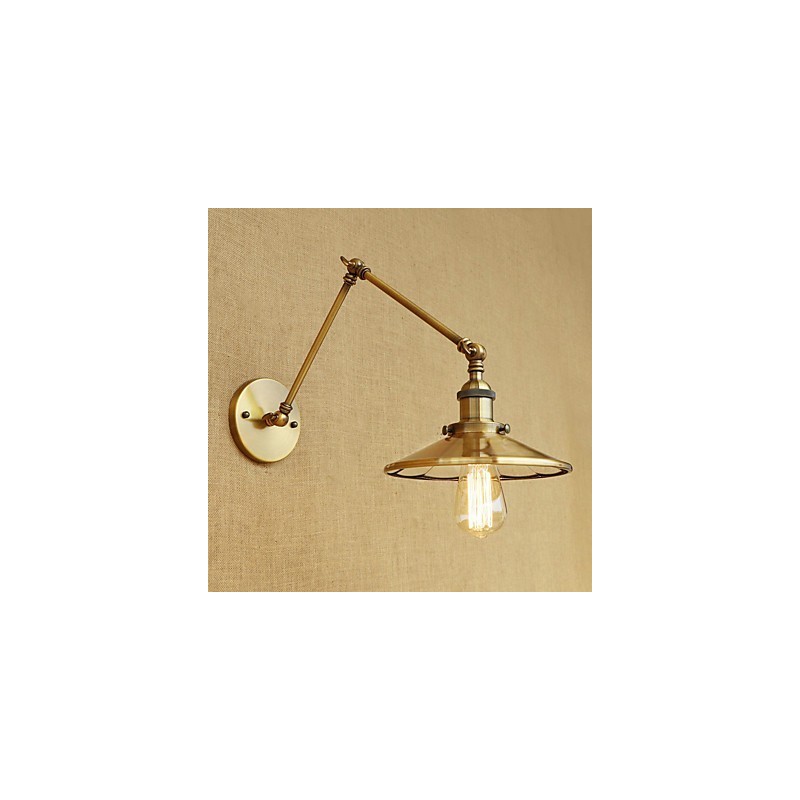 Luminaire d'ambiance rétro galvanisé style mini avec bras pivotant