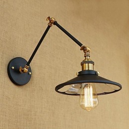 Luminaire d'ambiance rétro galvanisé style mini avec bras pivotant