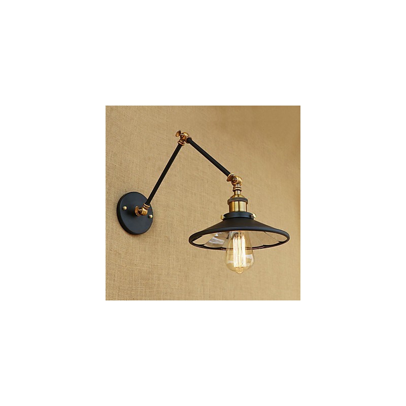 Luminaire d'ambiance rétro galvanisé style mini avec bras pivotant