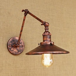 Luminaire d'ambiance rétro galvanisé style mini avec bras pivotant