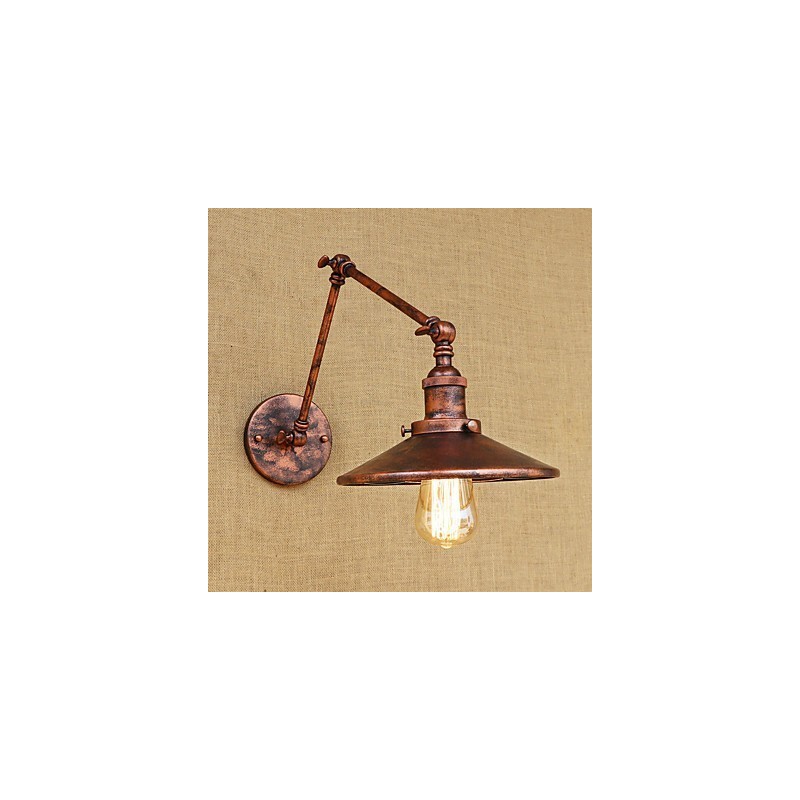 Luminaire d'ambiance rétro galvanisé style mini avec bras pivotant