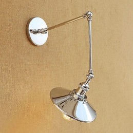 Luminaire d'ambiance rétro galvanisé style mini avec bras pivotant