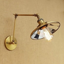Luminaire d'ambiance rétro galvanisé style mini avec bras pivotant