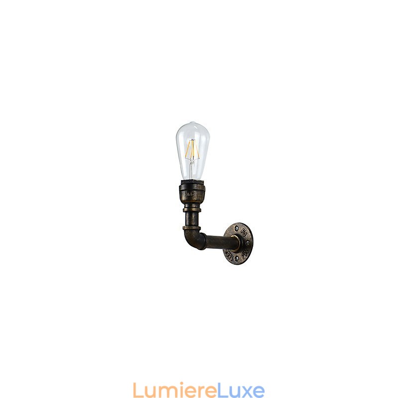 Applique murale en laiton antique classique et traditionnel de style rustique pour éclairage d'ambiance