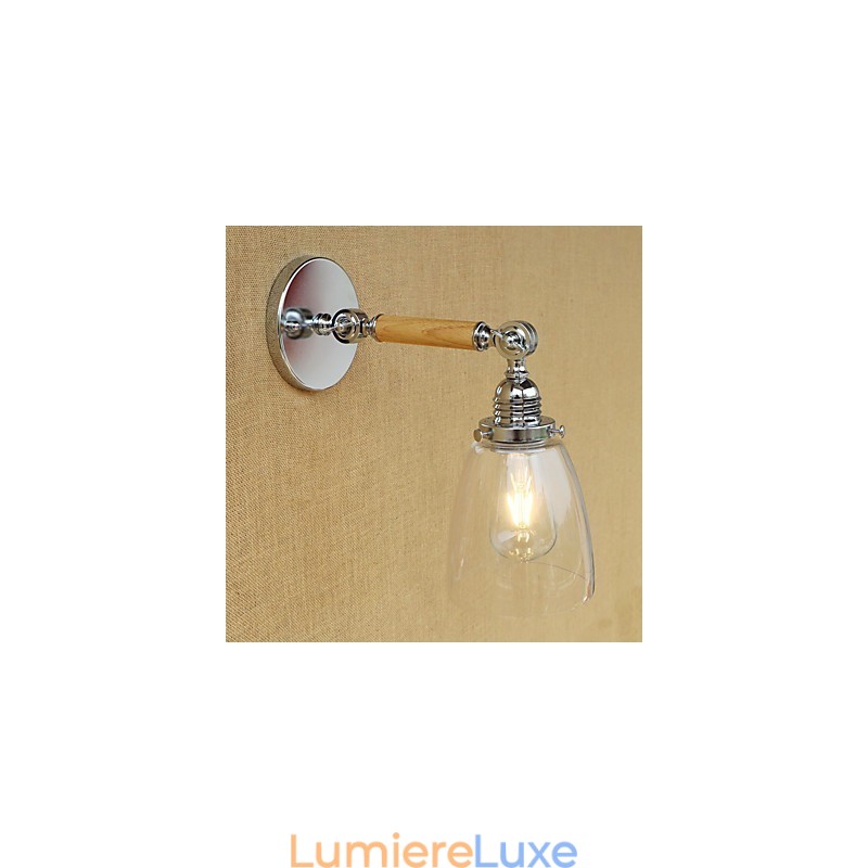 Luminaire d'ambiance à bras pivotant, style rétro et contemporain, galvanisé