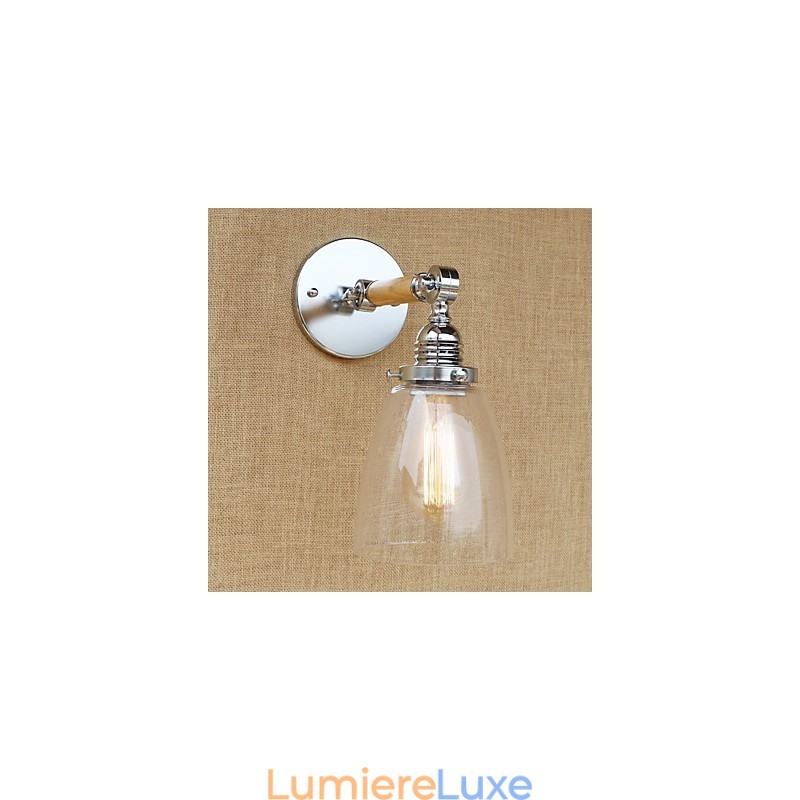 Luminaire d'ambiance à bras pivotant, style rétro et contemporain, galvanisé