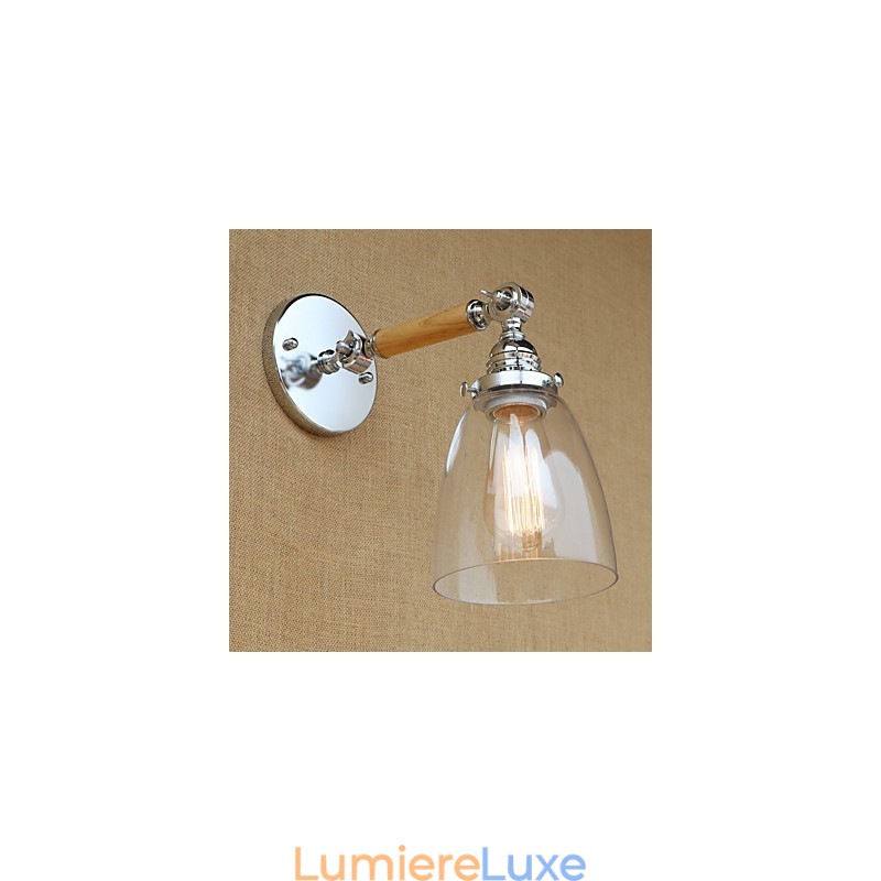 Luminaire d'ambiance à bras pivotant, style rétro et contemporain, galvanisé