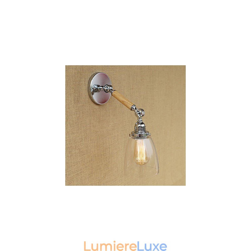 Luminaire d'ambiance à bras pivotant, style rétro et contemporain, galvanisé