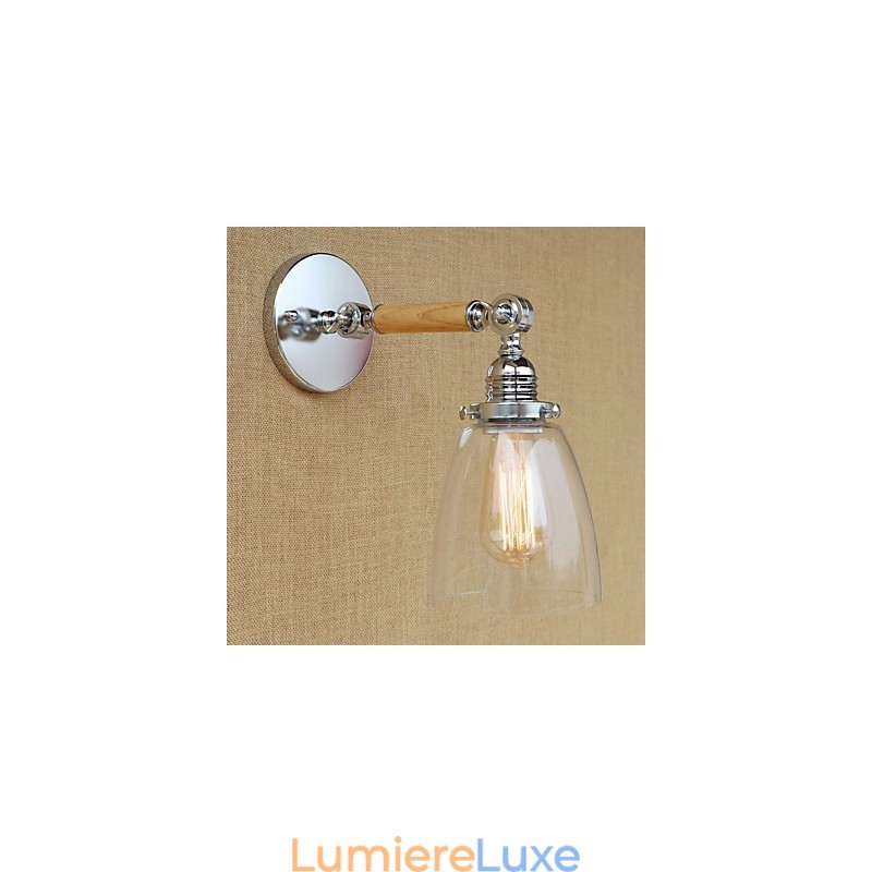 Luminaire d'ambiance à bras pivotant, style rétro et contemporain, galvanisé