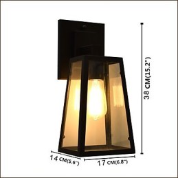 Applique murale en fer forgé, lampe sabre laser noire muette sur le mur
