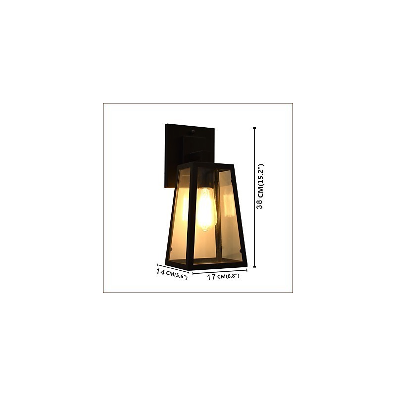 Applique murale en fer forgé, lampe sabre laser noire muette sur le mur
