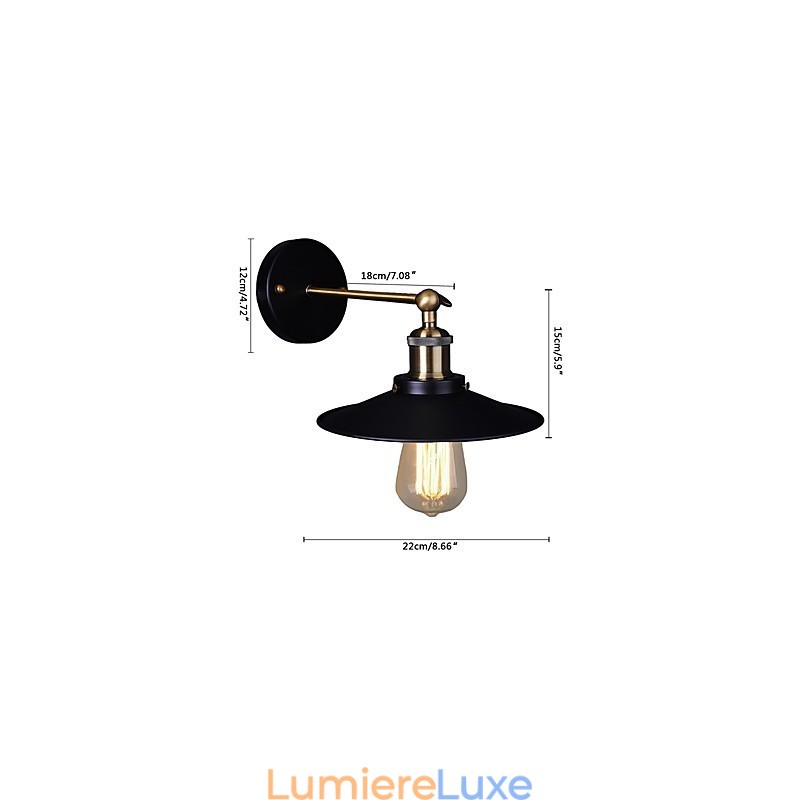 Applique murale loft, lampe murale vintage, éclairage industriel, lampes pour salon, chambre à coucher, luminaires résidentiels