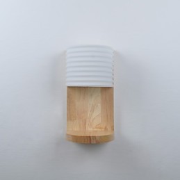 Lampe murale simple, lampe de chevet avec abat-jour en verre et bois massif pour chambre à coucher, commode, salon, chambre de bébé, dortoir universitaire, table basse, bibliothèque