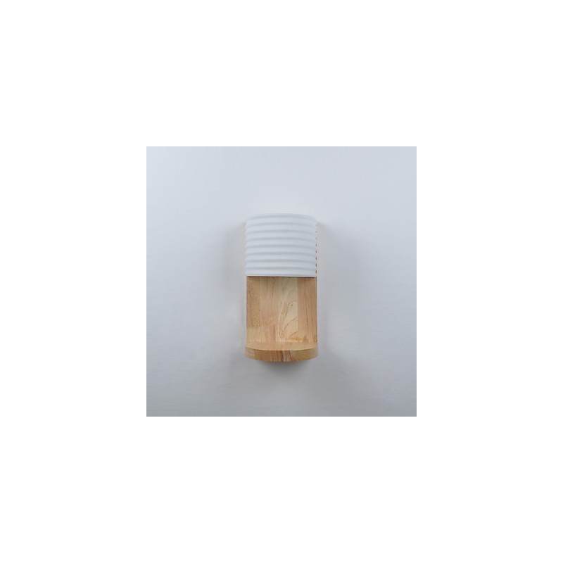 Lampe murale simple, lampe de chevet avec abat-jour en verre et bois massif pour chambre à coucher, commode, salon, chambre de bébé, dortoir universitaire, table basse, bibliothèque