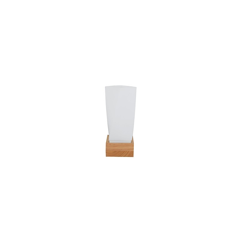 Lampe murale simple, lampe de chevet avec abat-jour en verre et bois massif pour chambre à coucher, commode, salon, chambre de bébé, dortoir universitaire, table basse, bibliothèque