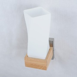Lampe murale simple, lampe de chevet avec abat-jour en verre et bois massif pour chambre à coucher, commode, salon, chambre de bébé, dortoir universitaire, table basse, bibliothèque