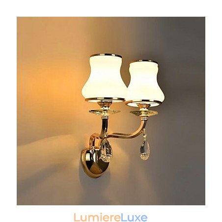 Applique murale moderne et contemporaine en cristal de style mini, protection des yeux, effet électrolytique Applique murale moderne et contemporaine en cristal de style mini, protection des yeux, effet électrolytique