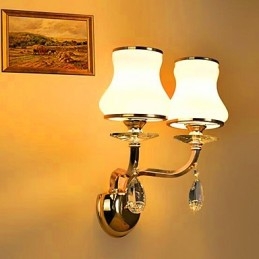 Applique murale moderne et contemporaine en cristal de style mini, protection des yeux, effet électrolytique
