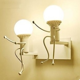 Applique murale en fer de style campagnard américain, lampe de chevet créative pour chambre à coucher, lampe murale chaleureuse pour allée