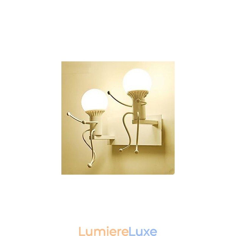 Applique murale en fer de style campagnard américain, lampe de chevet créative pour chambre à coucher, lampe murale chaleureuse pour allée