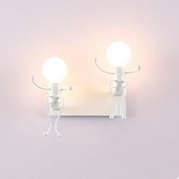 Applique murale en fer de style campagnard américain, lampe de chevet créative pour chambre à coucher, lampe murale chaleureuse pour allée