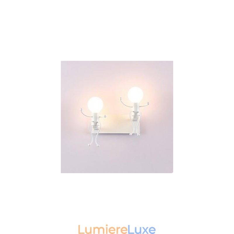Applique murale en fer de style campagnard américain, lampe de chevet créative pour chambre à coucher, lampe murale chaleureuse pour allée