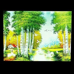 Peinture contemporaine moderne intégrée pour appliques murales à lumière ambiante
