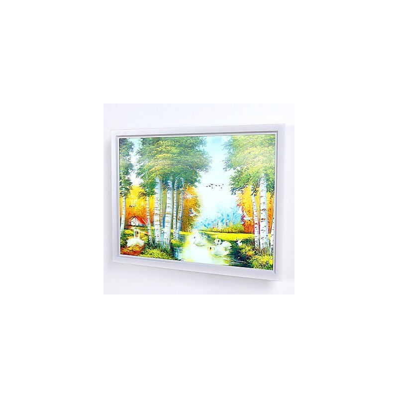 Peinture contemporaine moderne intégrée pour appliques murales à lumière ambiante