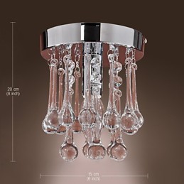 Plafonnier encastré moderne et contemporain en cristal de style mini chromé