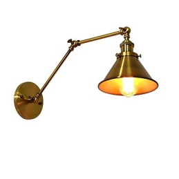 Applique murale en fer forgé, lampe sabre laser noire muette sur le mur
